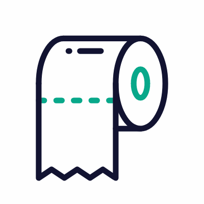 Toilet paper, Animated Icon, Outline