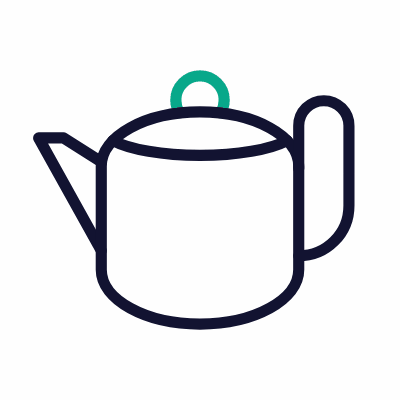 Tea pot, Animated Icon, Outline