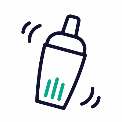 Coctail shaker, Animated Icon, Outline