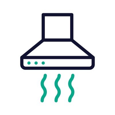 Cooker hood, Animated Icon, Outline