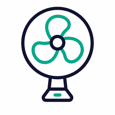 Fan, Animated Icon, Outline
