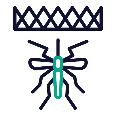 Mosquito net, Animated Icon, Outline