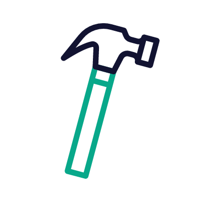 Hammer, Animated Icon, Outline