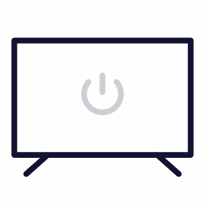 TV turn on, Animated Icon, Outline