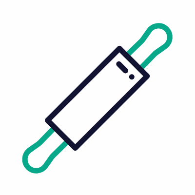 Rolling pin, Animated Icon, Outline