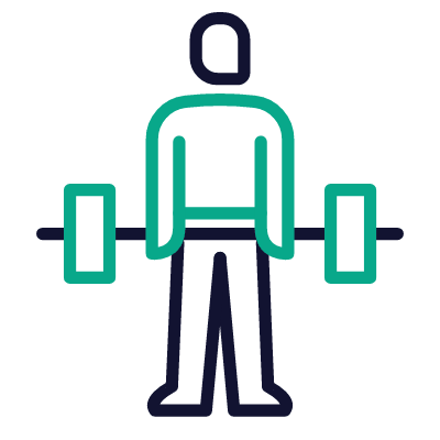 Deadlift, Animated Icon, Outline