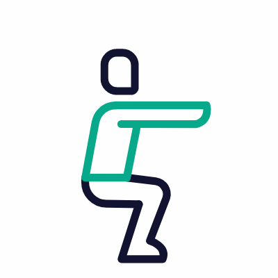 Squats, Animated Icon, Outline