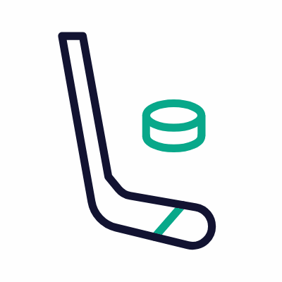 Hockey, Animated Icon, Outline