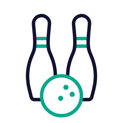 Bowling, Animated Icon, Outline