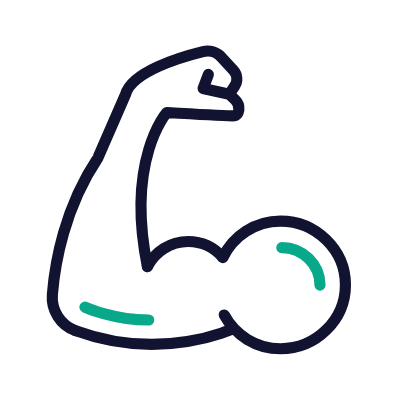 Muscle, Animated Icon, Outline
