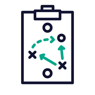 Sport strategy, Animated Icon, Outline