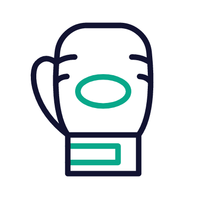 Boxing glove, Animated Icon, Outline