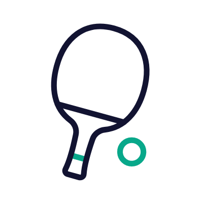Ping pong, Animated Icon, Outline