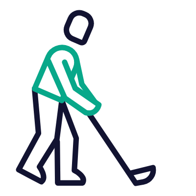 Golf, Animated Icon, Outline
