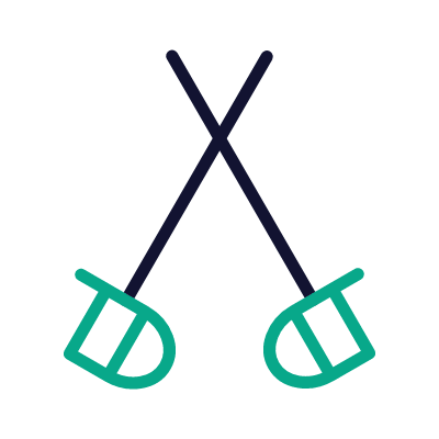 Swords, Animated Icon, Outline