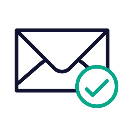 Approved mail, Animated Icon, Outline