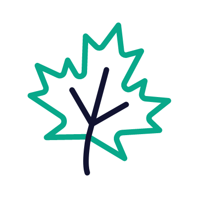 Maple leaf, Animated Icon, Outline