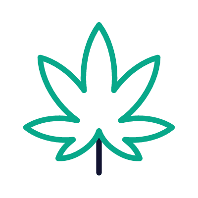 Cannabis, Animated Icon, Outline