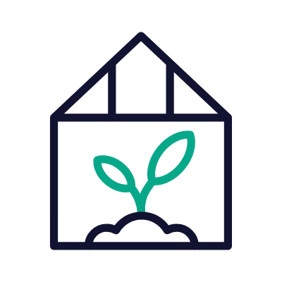 Greenhouse, Animated Icon, Outline