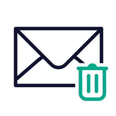 Mail trash, Animated Icon, Outline