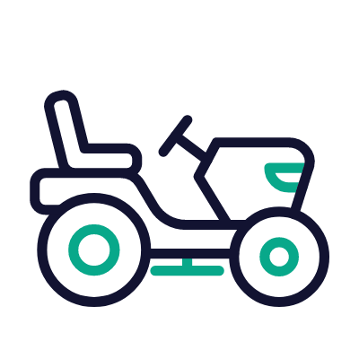 Grass cutter, Animated Icon, Outline