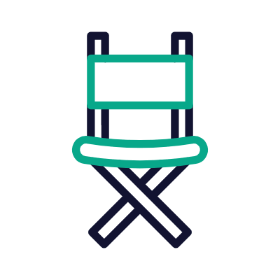 Director chair, Animated Icon, Outline
