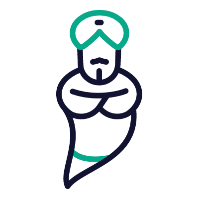 Genie, Animated Icon, Outline