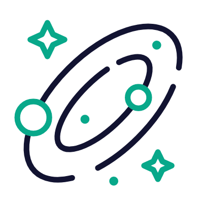 Galaxy, Animated Icon, Outline