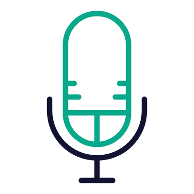Microphone recording, Animated Icon, Outline