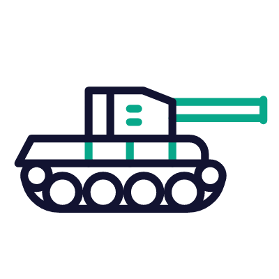 Tank, Animated Icon, Outline