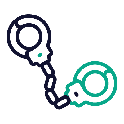 Handcuffs, Animated Icon, Outline