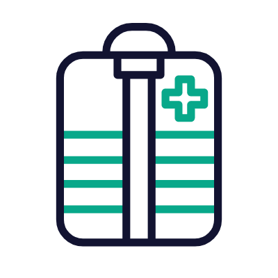 Military medicine, Animated Icon, Outline