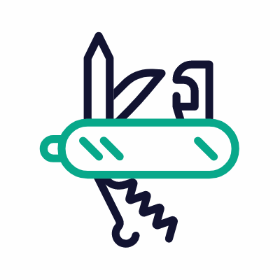 Swiss army knife, Animated Icon, Outline