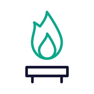 Burning fuel, Animated Icon, Outline