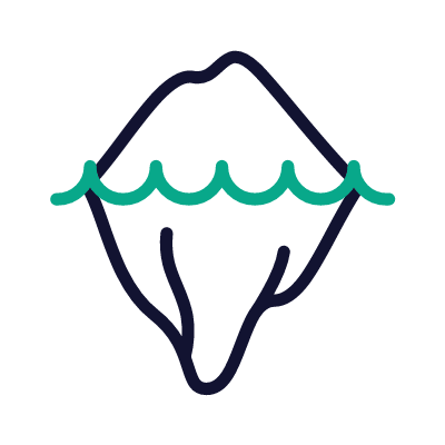 Iceberg, Animated Icon, Outline