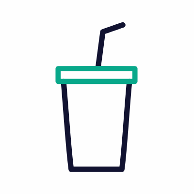 No beverages, Animated Icon, Outline