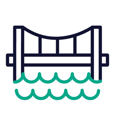 Bridge, Animated Icon, Outline