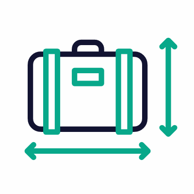 Luggage size, Animated Icon, Outline