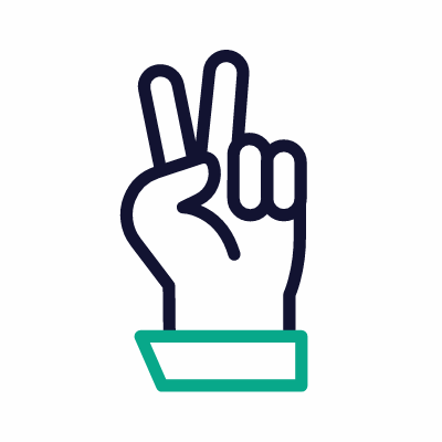 Peace sign, Animated Icon, Outline