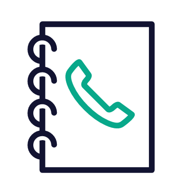 Phone contacts, Animated Icon, Outline