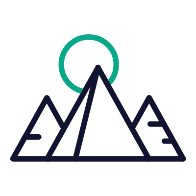 Pyramids, Animated Icon, Outline