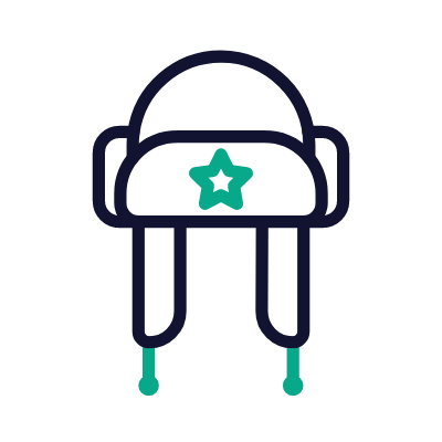 Russian hat, Animated Icon, Outline