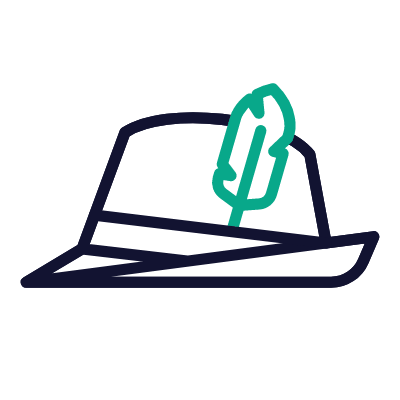 German hat, Animated Icon, Outline