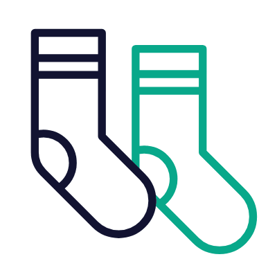 Socks, Animated Icon, Outline