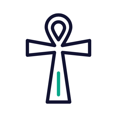 Ankh, Animated Icon, Outline