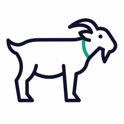 Goat, Animated Icon, Outline