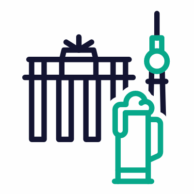 Berlin, Animated Icon, Outline