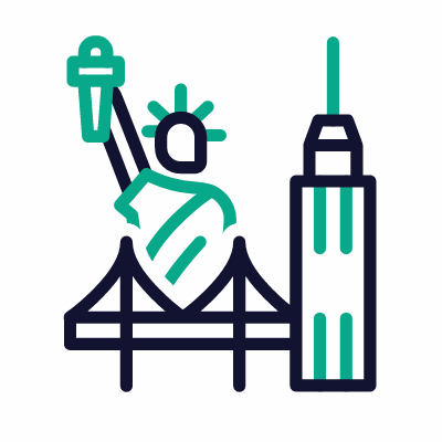 New York, Animated Icon, Outline