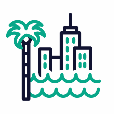 Miami, Animated Icon, Outline