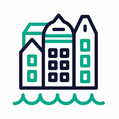 Amsterdam, Animated Icon, Outline